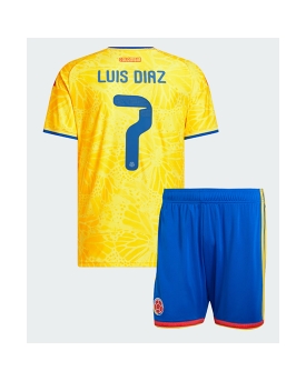 Billige Fotballdrakt Colombia Luis Diaz #7 Replika Hjemmedraktsett Barn VM 2026 Kortermet (med bukser)